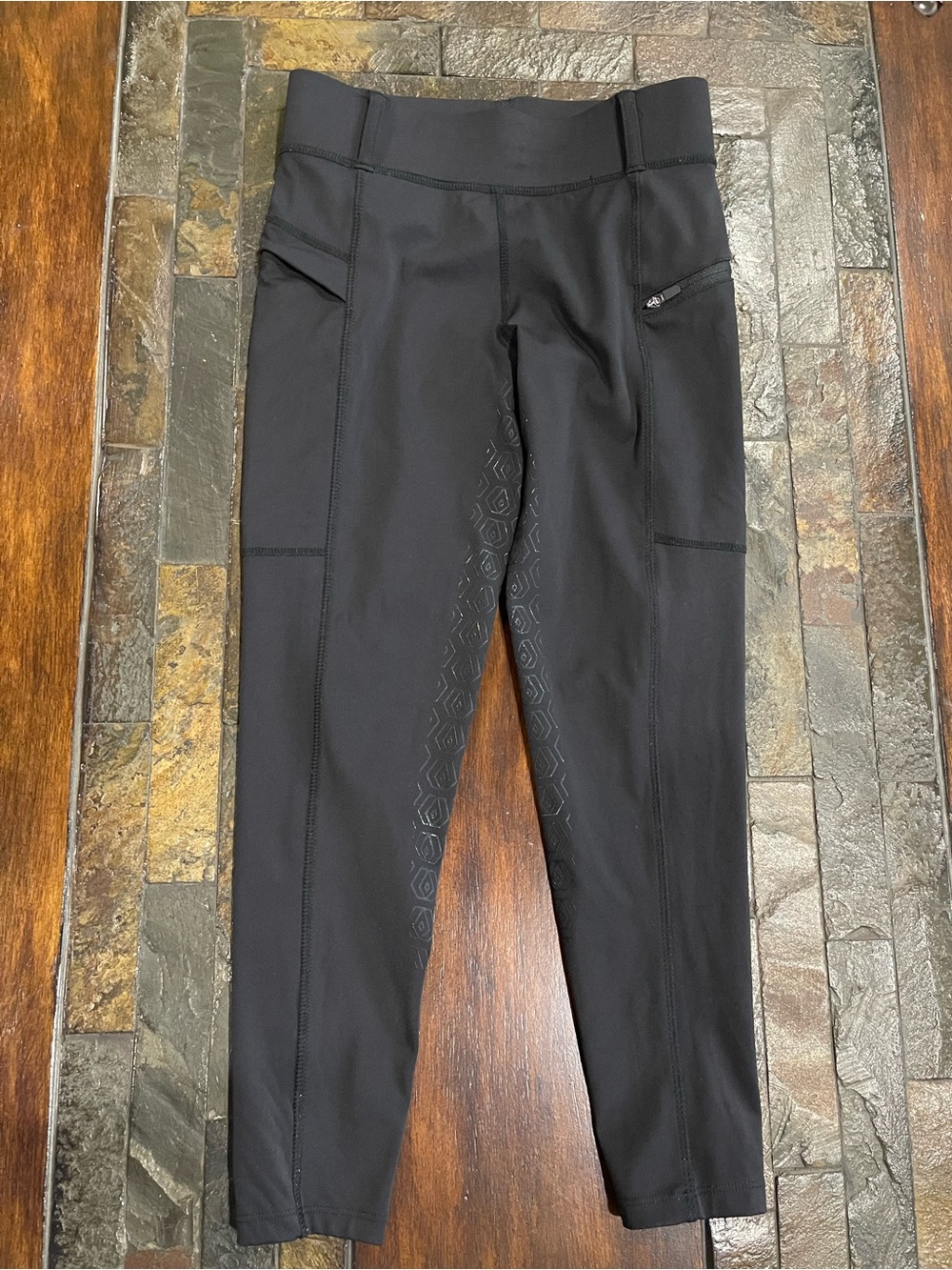 FITST4 Sports Black Silicone Grip Riding Pants